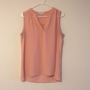 Pink Chiffon Sleeveless Blouse